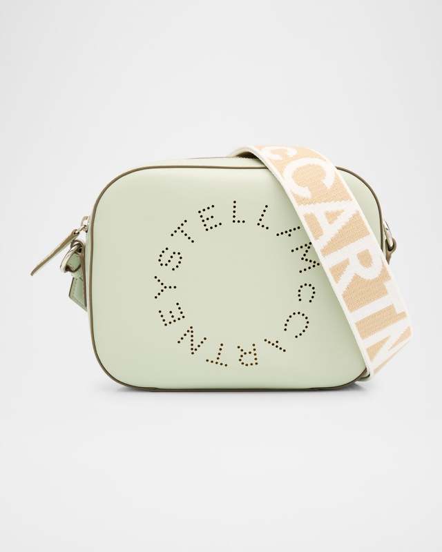 Small Logo Vegan Leather Camera Crossbody Bag